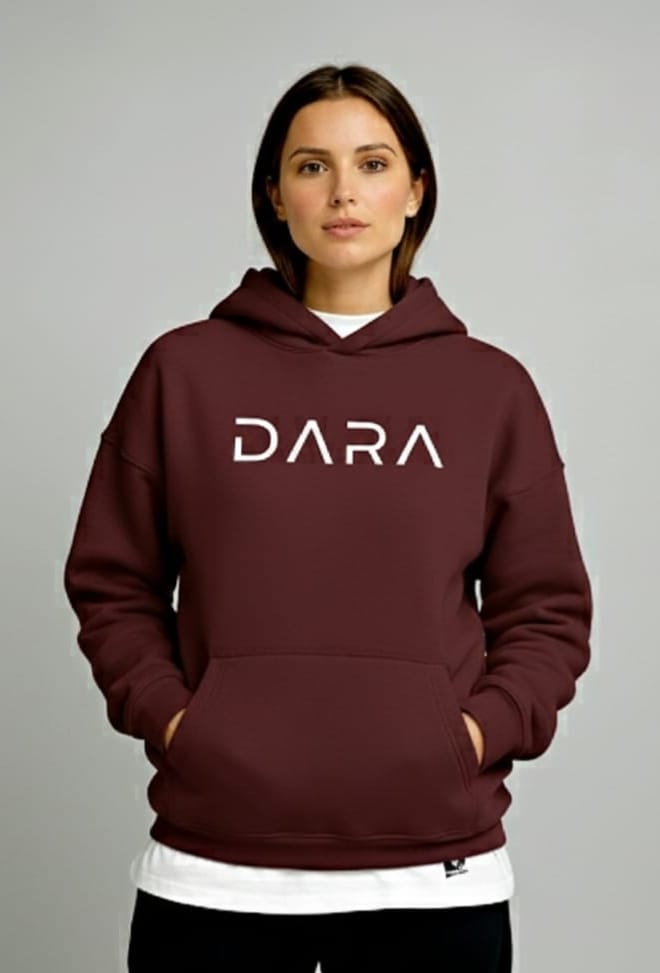 DARA Signature Hoodie – Burgundy