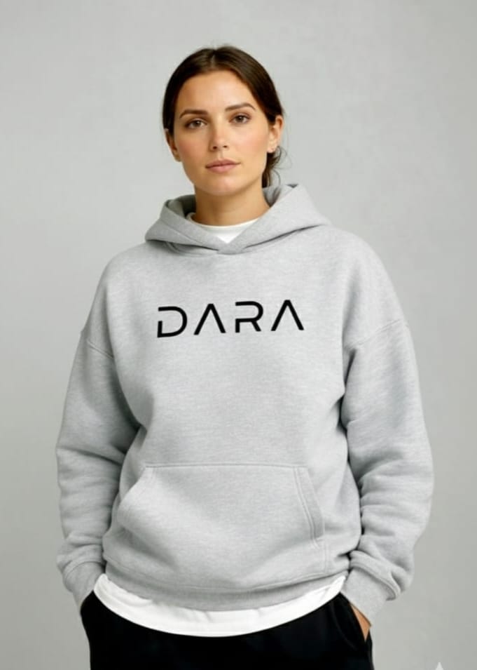 DARA Signature Hoodie – Heather Grey